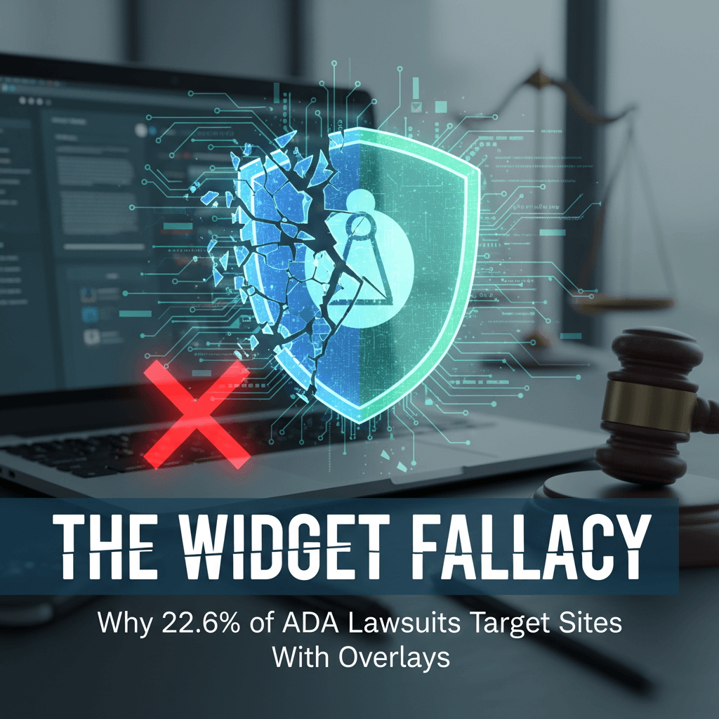Accessibility overlay widget on a website